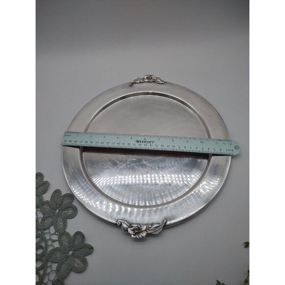 Vintage Saks Fifth Avenue 12" Silverplate Platter, Candy Jewelry Trinket Tray - Picture 10 of 17
